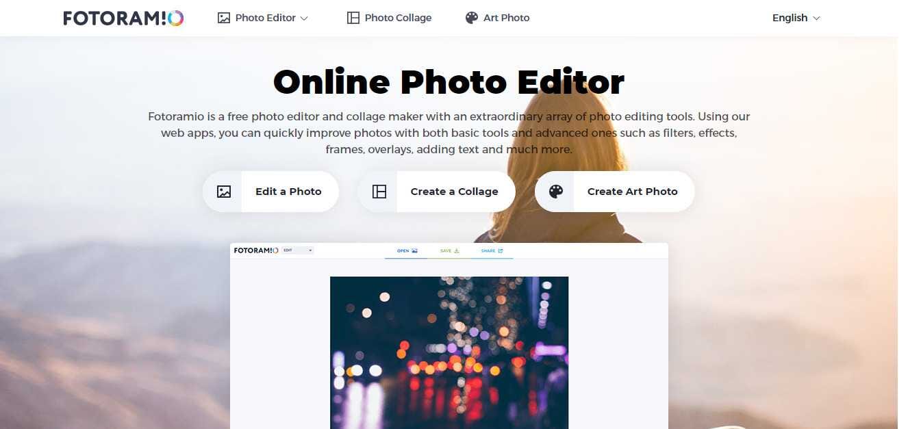 Fotoramio: Editor de Fotos Online