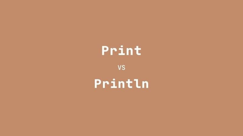 Java print vs println