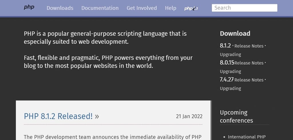 php language