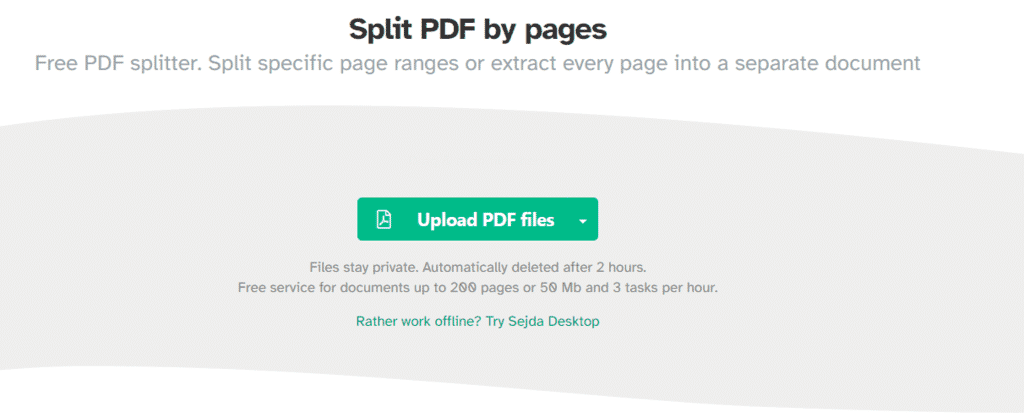 PDF Splitter list